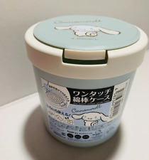Daiso Sanrio CINNAMOROLL ONE-TOUCH ROUND STORAGE CONTAINER CASE -New *US Seller* picture