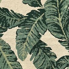 SCHUMACHER Tropical Leaf Epingle Green Ivory Remnant New picture