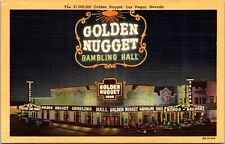 Linen Postcard The $1,000,000 Golden Nugget in Las Vegas, Nevada picture