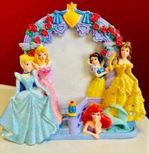 Disney Store Princess Glitter Dress Picture Frame Ariel Cinderella Belle Aurora picture