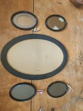 Vintage Black Oval Picture Frames, Lot of 5 picture