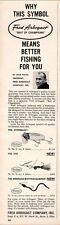 1959 Print Ad Fred Arbogast Fishing Lures Jitterbug,Eye,Weedless Bottom Bumper picture