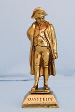 Antique Brass Statue French Emperor Napoleon Bonaparte Waterloo Wellington picture