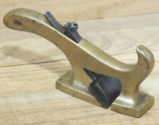 UNMARKED BRASS COACHMAKER’S TAIL HANDLED T RABBET PLANE-ANTIQUE HAND TOOL picture