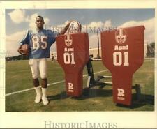 1990 Press Photo Houston Oilers football player Drew Hill at practice picture
