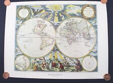 The Known Globe 1667 Map by Pieter Goos American Heritage Magazine 24 x 18 picture