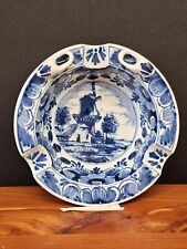 Vintage Delft Ashtray With Windmill, Floral And Wooden Shoes picture