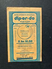 NEW Vintage Mike Stone's Diperdo Dip-Er-Do Brand Paper Stunt Plane picture