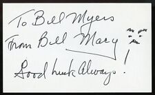 Bill Macy d2019 signed autograph auto 3x5 Cut American Actor in Series Maude picture
