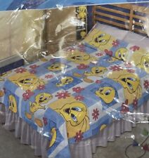 Vtg Looney Tunes TWEETY BIRD FLORAL Blanket Y2K 2001 Twin Full NEW SEALED RARE picture