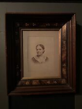 Antique Victorian Women’s Photo In Old Frame  picture