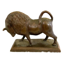 Vintage 2-1/2' bronze Bull Figurine picture