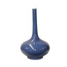 Midnight Blue Glaze Porcelain Plain Long Neck Vase ws1133 picture