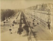 Rue du Jardin de Tuileries view Paris France antique albumen photo picture