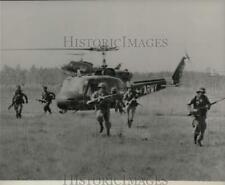1967 Press Photo United States Army troops landed by helicopter. - hcm02724 picture
