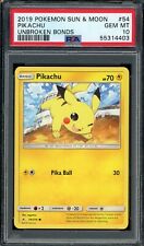 Pikachu 54/214 Sun & Moon Unbroken Bonds PSA 10 Pokemon Card picture