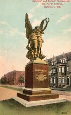 Postcard MD Baltimore Soldiers & Sailors Monument Mt Royal Ave Vintage PC H5446 picture