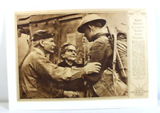 Antique 1919 Paper Print During World WW1 French Couple Saved from the Enemy picture
