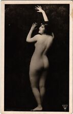 PC CPA RISK, NUDE LADY IN HEADDRESS POSING, REAL PHOTO POSTCARD (b10667) picture