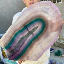 7.8lb Natural Rainbow feather Fluorite Crystal Rough stone specimens cure picture