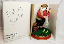 Vtg Gemmy North Pole Productions Santa Claus Fishing Animated Musical 12