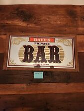 Vintage Dave's Private Bar Sign picture