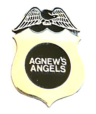 1968 Vintage Badge Pin Rare Agnew's Angels Campaign Politics Metal Button Pin picture