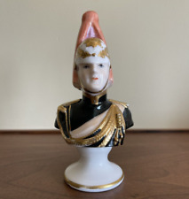 Antique Porcelain English Household Calvary Albert Helmet Bust Figurine Gold picture