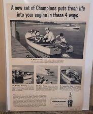 VTG 1957 Magazine Ad CHAMPION SPARK PLUGS-Nautical Boating-Toldedo, OH. 8