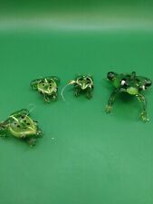 Vintage Art Glass “Frog” Family Figurines Lot of 4 picture