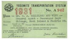 PASS Yosemite Transportation System  1931  S.A.  Gilliland and Wife picture