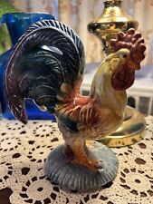 Vintage Rooster Glossy Ceramic Figurine Farmhouse Country Decor 7x6x3 picture