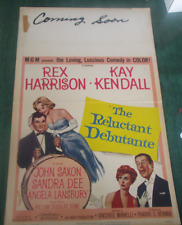 THE RELUCTANT DEBUTANT JOHN SAXON SANDRA DEE 22x 14 Window card Poster 1958 Fine picture