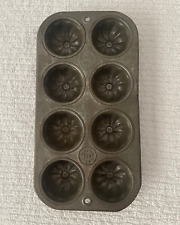 RARE EKCO 8 Mold Flower Pattern 880 Metal Muffin Cupcake Pans Chicago $12.99 picture