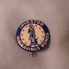Vintage US Savings Bonds Investor Whitehead & Hoag Finance Pin Pinback 1