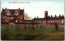 1908 City Hospital Springfield Massachusetts Grounds & Buildings Posted Postcard picture