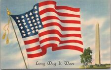 1940s Patriotic Postcard U.S. Flag 
