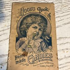 Original Vintage 1888 HOOD's BOOK of HOMEMADE CANDIES 16 page booklet picture