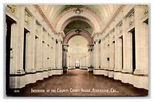 Postcard County Court House Interior, Riverside, California - circa 1910 UNP picture