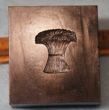 1953 LARGE SHEAF OF WHEAT Badge STEEL STAMPING DIE Robbins RBX70 picture