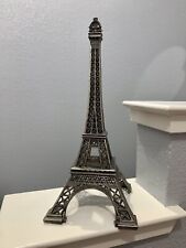 Metal Eiffel Tower Bronze Tone Semi-Distressed Finish 13.5” height picture
