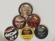 Lot Of 6 1.5” Chucky And Tiffany Pins Pinback Buttons picture