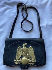 Napoleon Bonaparte Imperial Eagle Coat Of Arms Brass French Empire On Leather picture