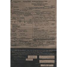 Vtg. 1925 Buffalo Millard Fillmore Hospital Death Certificate 716 Erie NY Oddity picture