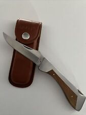 Vintage SHARP 300 Lockback Stainless Handle Folding Pocket Knife Japan -sheath picture