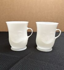 Lot of 2 Vintage Kool-Aid Plastic Cups Smiling Kool Aid Man White Set Mugs Retro picture