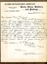 1894 Letters Signed Clark Hutchinson Boston Rubber Shoe Co. Mass Lester Leland picture