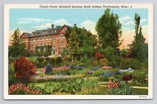 Chapin House Botanical Gardens Smith College MA Linen Postcard No 2671 picture