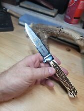Freistaat Bayern stag handle solingen germany fixed blade knife picture