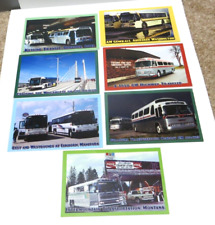 Lot of 7 Bus Post Cards 5-1/2